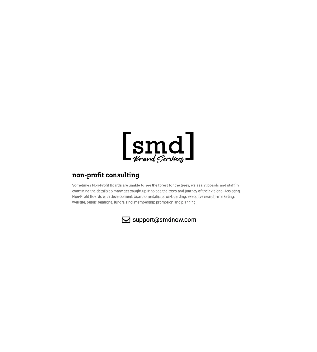 Screenshot of the SMD Brand Services website designed by Anchorlynk