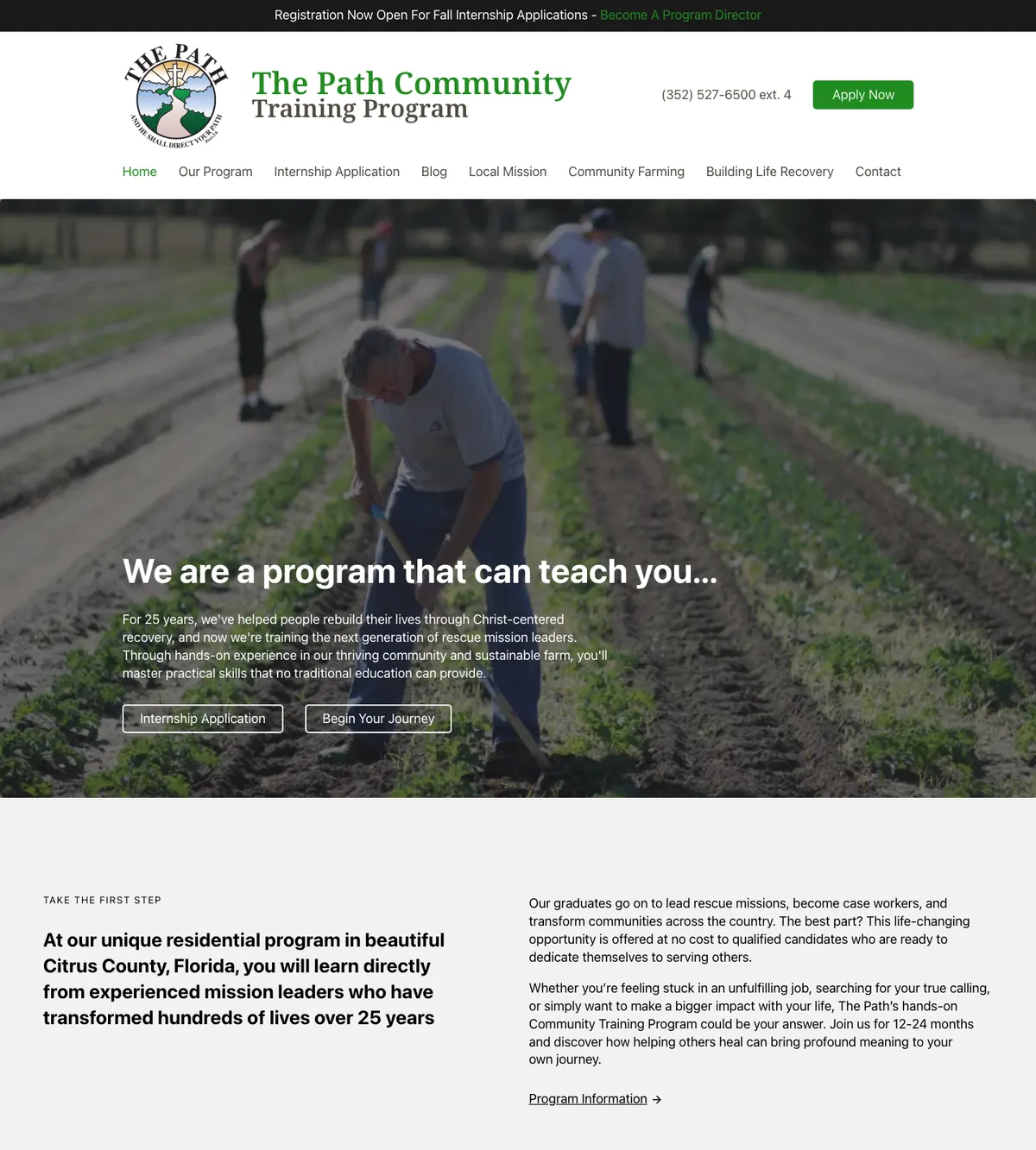 Screenshot of the The Path Community website designed by Anchorlynk
